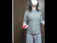 テニス バラエティ パーティ 巨乳 乳揺れ ゲーム 下手くそ ノーブラ 乳首 爆乳 女装子 男の娘 誘惑 小悪魔 ビッチ japanese transgender amateur hentai  as