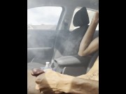 Preview 1 of BBC HIGH ASF EDGING & MOANING IN CAR (CUMSHOT)