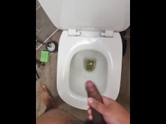 Long piss and masturbation