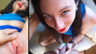 BUSTY Italian seduces her roommate and makes him cum inside her