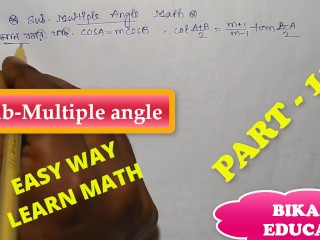 Sub Multiple Angles Class 11 Math Prove this Math Slove by Bikash Educare Part 11