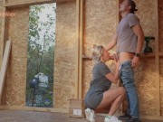 Preview 6 of Wife helps with construction
