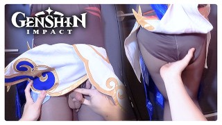 【Genchin Impact】 ✨Ganyu Cosplayer sendo fodido, japonês hentai anime crossdresser cosplay
