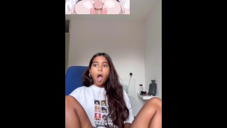 Miaz12 PORNO REACTIES Petite Indian Reageert Op Amanee