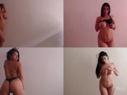 Preview 4 of Hot latin posing nude in 4 screens - Catalina Days