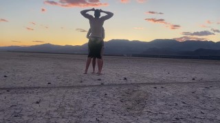Pegging And Eating His Ass In The Middle Of The Desert