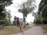 Preview 1 of HUNT4K. Girl spreads legs in front of stranger for sex before cuckold