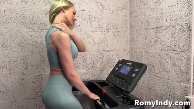 Romy Indy And Hot MILF GoldyKim Personal Trainer Lesbian Work Out - Romy Indy