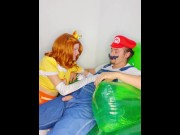 Preview 6 of Mario Cheats With Daisy (X-ray Creampie)