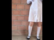 Preview 2 of I FUCK MY CUTE NEIGHBOR SCHOOLGIRL LA CHIBOLA ESCAPES FROM SCHOOL TO FUCK