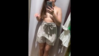 Topless in changing room