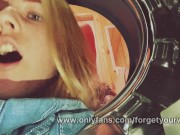 Preview 5 of Cutie stuck in washing machine and gets fucked hard with creampie