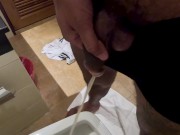 Preview 6 of Big Black Cock Pissing in Slow Motion | BBC Pee 4k