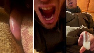 Humping Pillow Cum Handsfree Horny Guy Fucks The Bed And Moans
