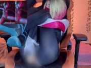 Preview 2 of Gwen Stacy watches porn with her / Porno reaction "BEST OF GWEN STACY - FORTNITE [PORN COMPILATION]"