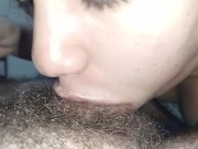 Preview 3 of moving my wetmouth on the bastard's hard cock,Ilove sucking it deep until you explode your creampie