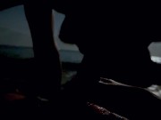 Preview 4 of Sex on the beach at night, sucking, pissing, fucking