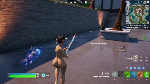 Fortnite gameplay (chun li nude)