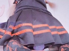 slutty cheerleader wants that monster for halloween contest 2023