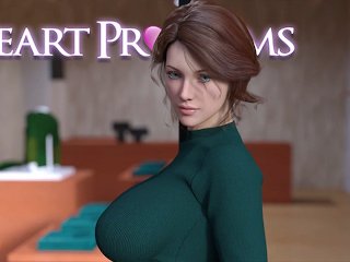 heart problems, big tits, brunette, 60fps