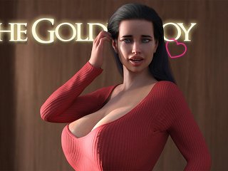 the golden boy, brunette, adult visual novel, big boobs