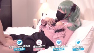 【Hatsune Miku】✨Vampire Miku Cosplayer get Fucked, Japanese hentai anime crossdresser cosplay 6