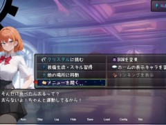 【#02 魔法学園と淫欲のクリスタル(体験版)実況】「いきなりなにするの！？」元気爆乳J〇がシャワー中に背後からおっぱい揉まれて尻コキ射精されてしまい・・(ファンタジー同人エロゲー・抜きゲー ) - Screenshot 1 of 16 - 同人エロゲ