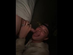 GAGGING ON THAT DICK IN A PARKING LOT