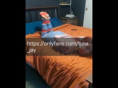 Bound struggling slut