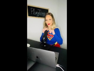 PLAYTIME Cosplay SuperGirl Face Fuck Batman (Orgy)