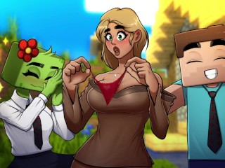Hornycraft Minecraft Parodie Het Einde Marry Creeper Meisje