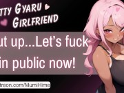 Preview 1 of Your Slutty Gyaru Girlfriend Fucks You in Public ♡ [F4M] [Erotic Audio Roleplay]