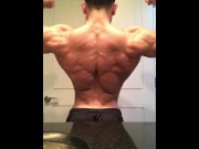 Preview 5 of Jacked bodybuilder Benji Bastian flexing his huge, shredded, muscles