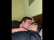 Preview 2 of 2 dudes kissing in bed. !