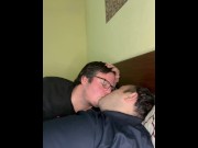 Preview 3 of 2 dudes kissing in bed. !