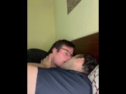 Preview 4 of 2 dudes kissing in bed. !