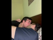 Preview 5 of 2 dudes kissing in bed. !