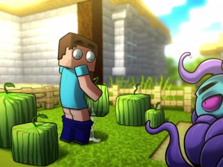 Hornycraft Minecraft Paródia Steve Face Fuck Water Melon