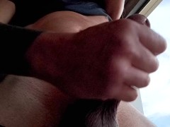 Jacking off in public storage