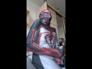 Spiderman Enjoys Masturbating after 4 Days
