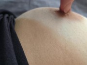 Preview 1 of [4k quality] Close-up breast teasing - nail scratching skin ASRM