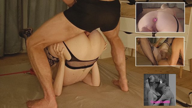 Watch Bondage Video:Hot Milf wife, teased with butt plugs, gets anal fucked - ending in orgasms and creampie for both!