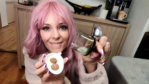 Fuck in FUR! Then eat cum in Chockolate egg Surprise! - For gourmets only!