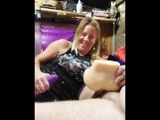 Preview 2 of Playing with the new pocket pussy