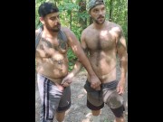 Preview 3 of Hikers jerk in the middle of the trail