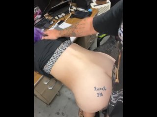 amateur, standing doggystyle, tattooed women, big tits