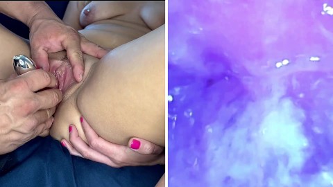 Putting a Camera Deep Inside Stella's Creamy Pussy