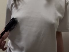 《前編》ノーブラ体操着スケスケ女子◯生、クリトリス刺激、裾噛みおっぱい見せ、乳首ズーム - Screenshot 5 of 16 - Cosplay