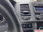 Preview 1 of StreetFuck -Traveling Horny Couple Offers Creampie to Taxi Driver