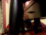 Preview 5 of Fetish Mistress Dominatrix Eva Latex Femdom Leather Boots Big Ass Milf Glasses Hot Goddess BDSM Kink